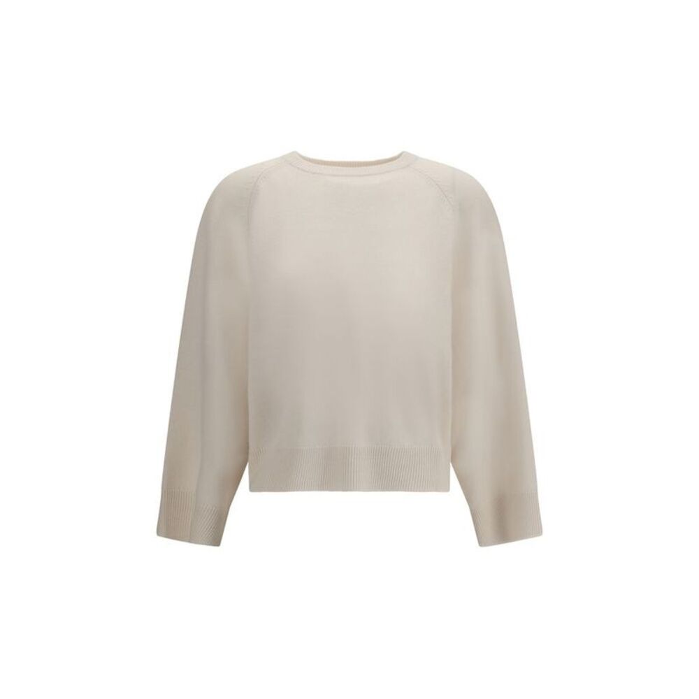 Brunello Cucinelli White Cashmere Women's Sweater